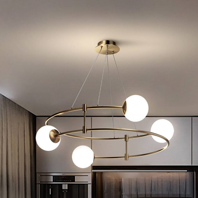 Maytoni Balance hanglamp, 4-lamps, goud