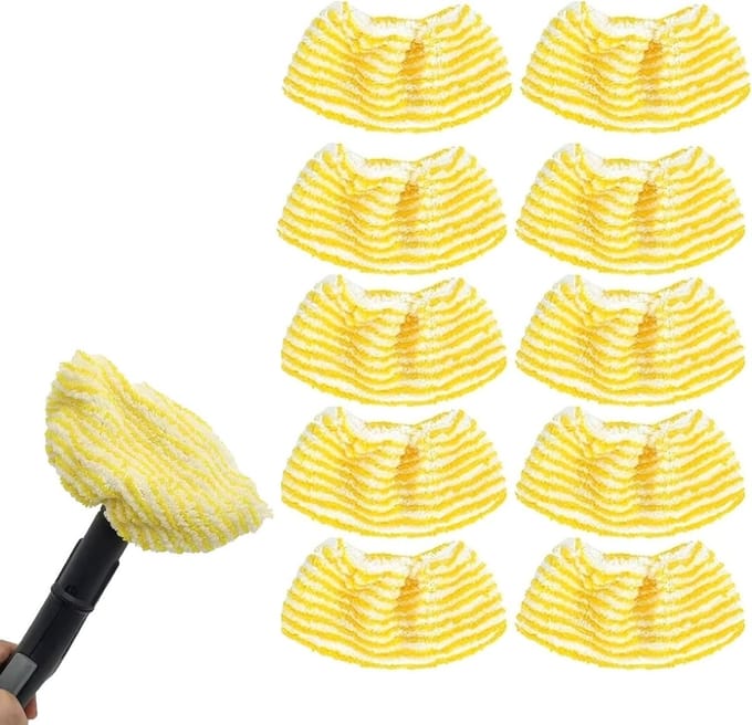 Stoomreiniger Doeken - Microvezel Pads - Grondig Reinigen - Hoge Zuigcapaciteit - 10 Stuks - Wit