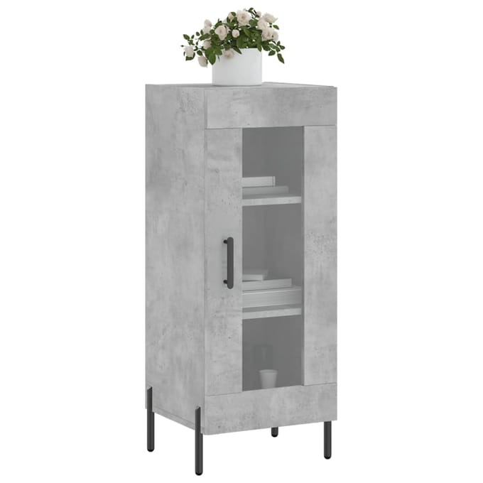 vidaXL - Dressoir - 34,5x34x90 - cm - bewerkt - hout - betongrijs