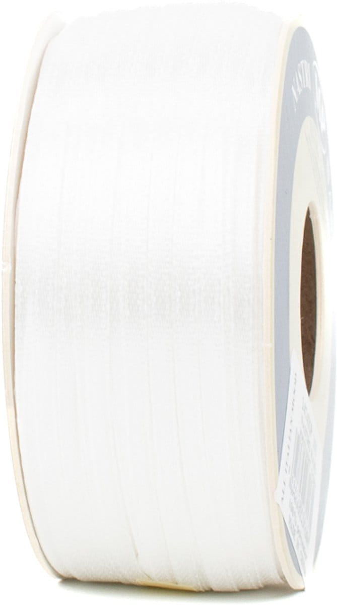 Satijn lint - Cadeaulint - Cadeaulint wit - Inpaklint - 3mm breed - Rol van 100 meter lang - Smal decoratief lint