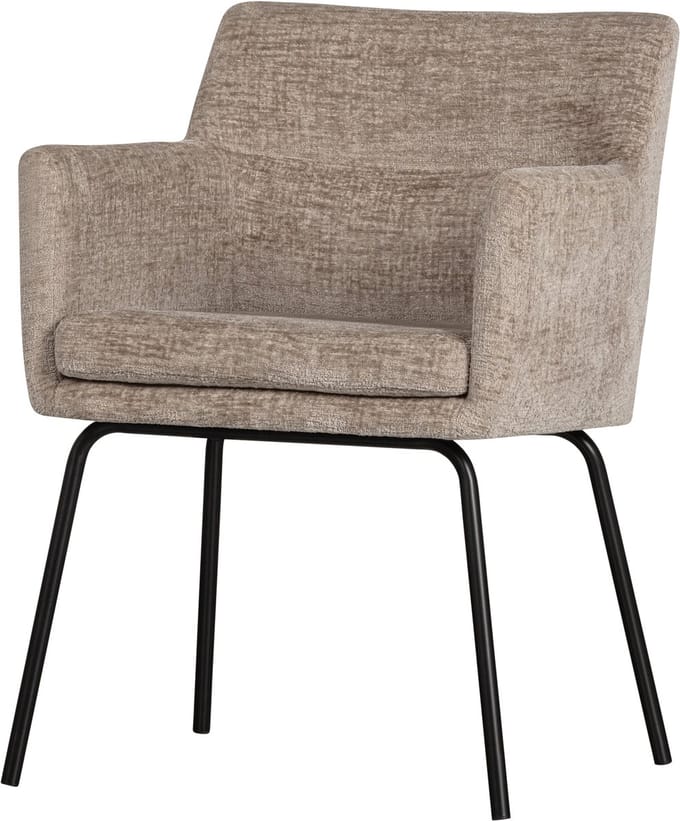WOOOD Kam Eetkamerstoel - Polyester - Zand - 78x59x56