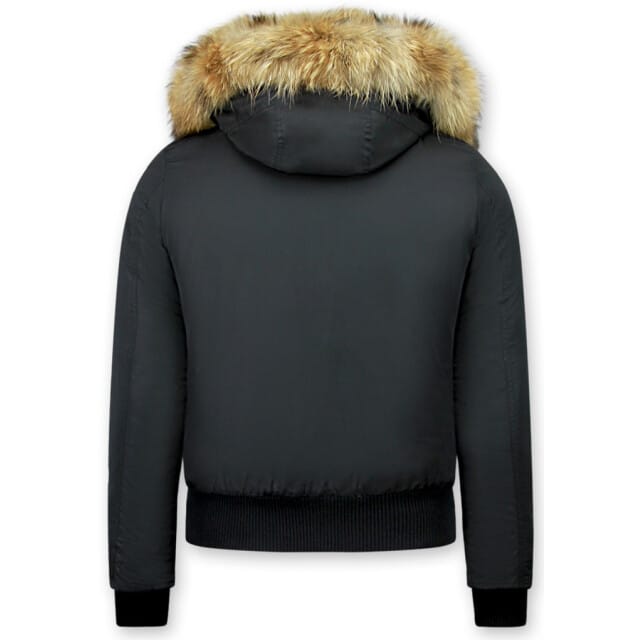 Gentile Bellini Korte winterjas met bontkraag