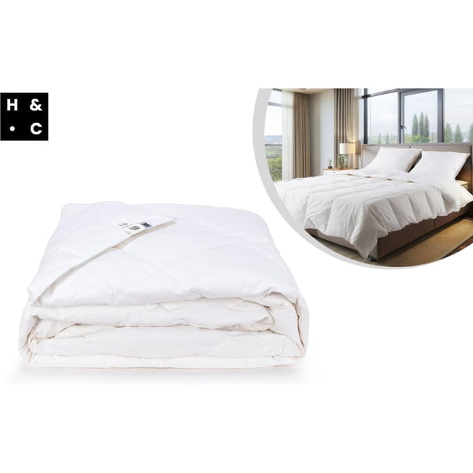 Home & Comfort - Luxueus dekbed voor het hele jaar met 90% eendendons - 200x200 cm