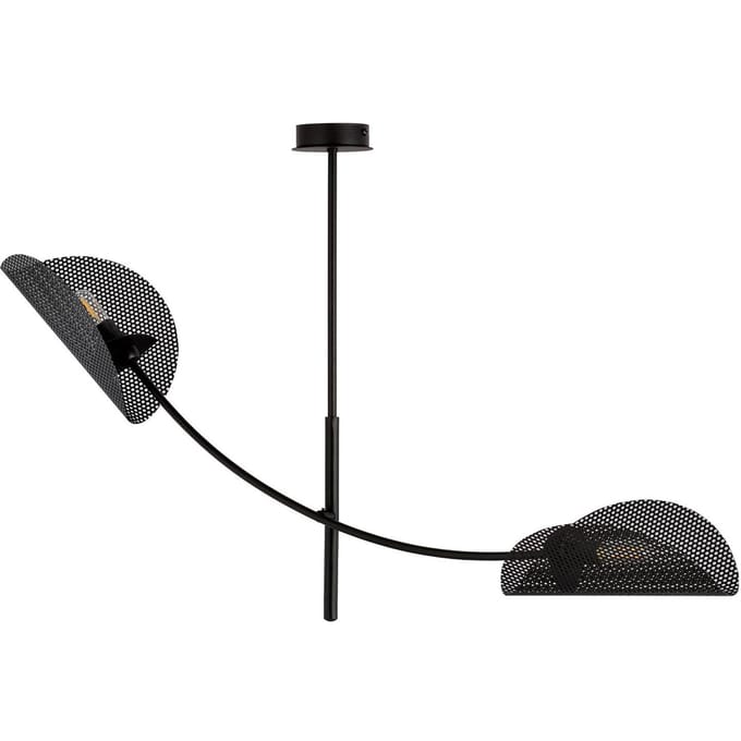 EMIBIG LIGHTING Plafondlamp Gladio, zwart, 2-lamps