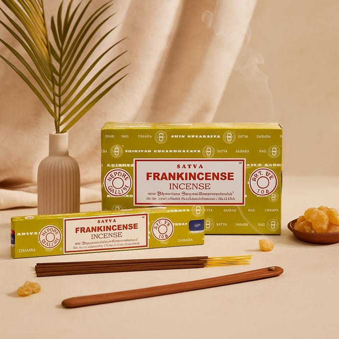 Satya - frankincense - wierook - wierookstokjes - doos 12 pakjes van 15 gram