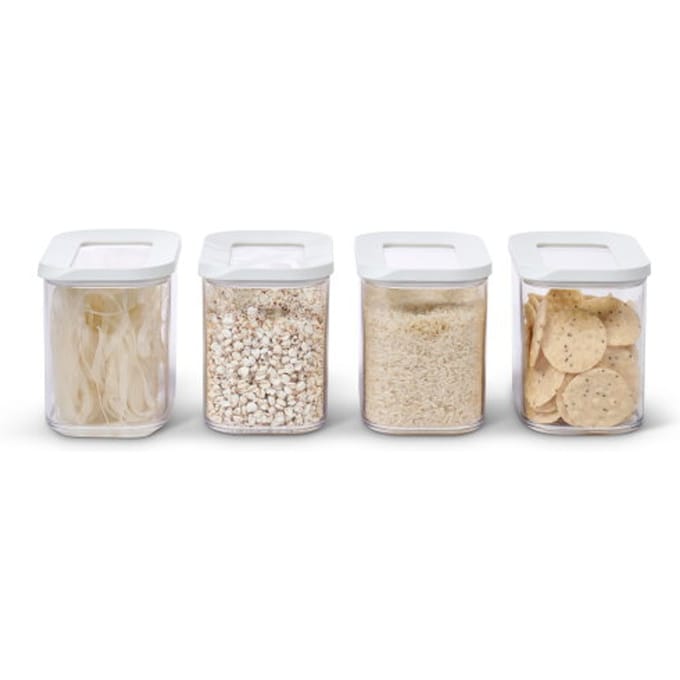 Mepal Modula set bewaardozen - 4x 1000 ml - Voorraaddoos - Wit