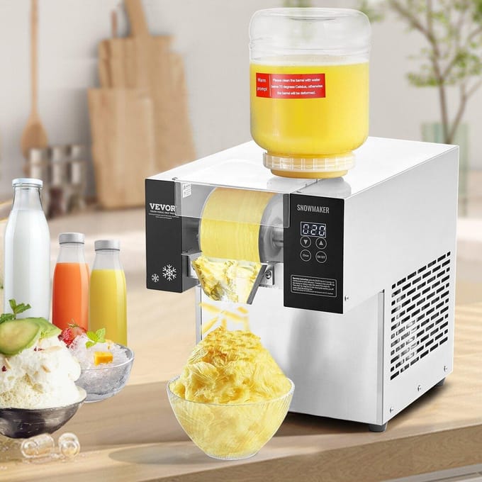 Machine à glace pilée flocon commerciale 375LBS/24H Acier inoxydable pour crème glacée