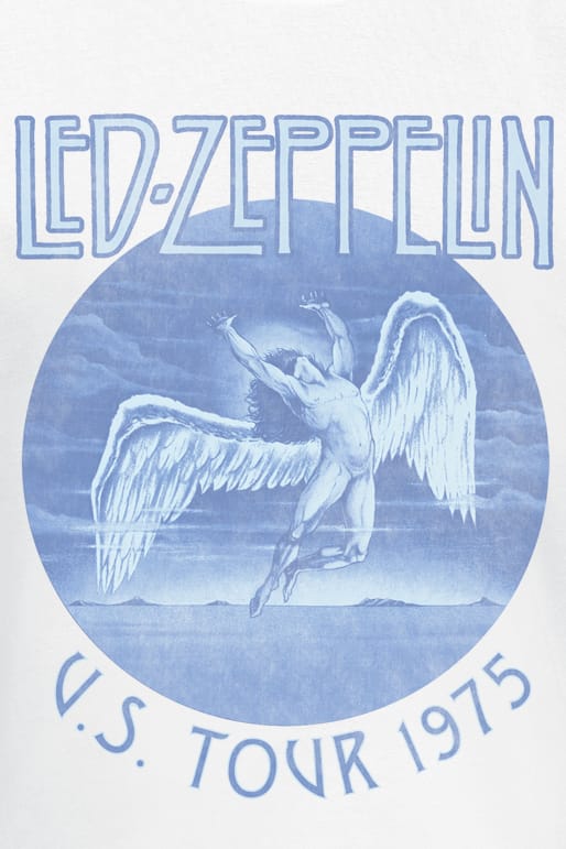 Led Zeppelin T-shirt - Tour 75 - S tot XXL - voor Mannen - wit