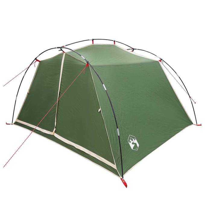 vidaXL - Tunneltent - 4-persoons - Groen - 185T - Polyester - met - PU - Coating