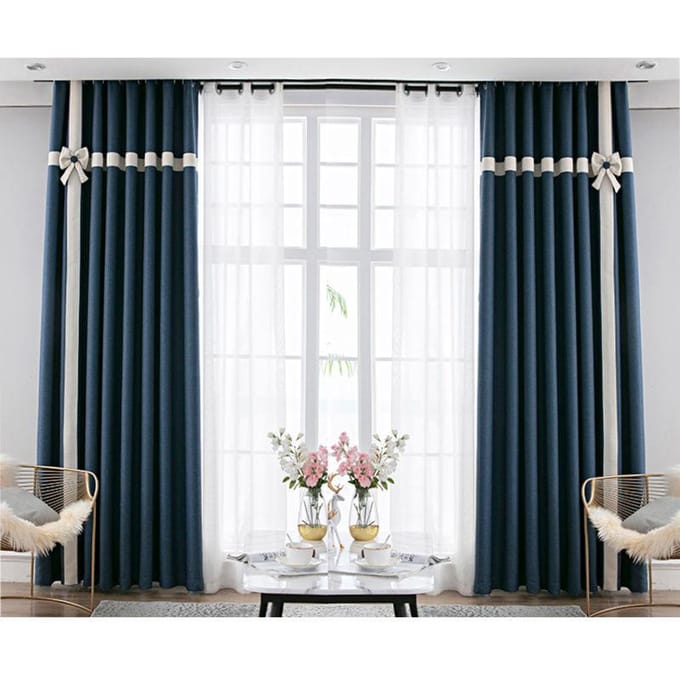 Rideaux pare-soleil modernes et simples pour les chambres et les salons (200×270cm) 2PC