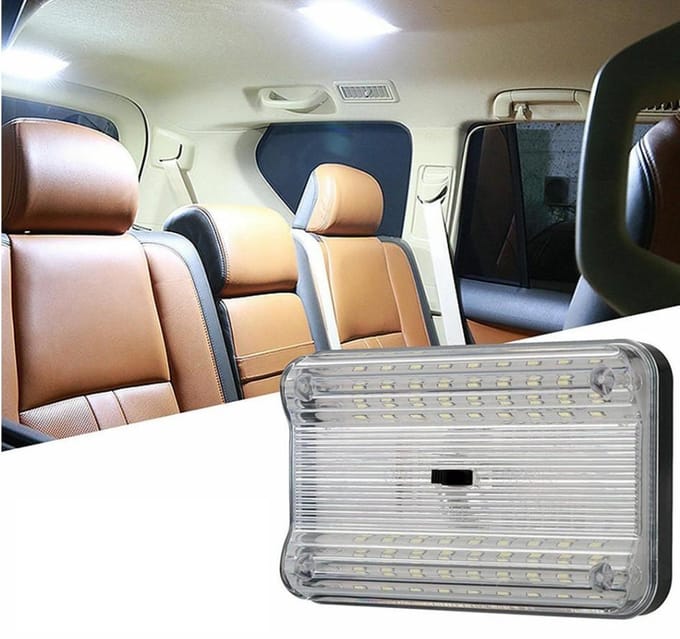 1 pièces voiture liseuse blanc rectangulaire voiture Doom lumière toit plafonnier ampoule 36 Led Auto intérieur lumière 1pc white