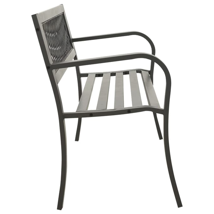 vidaXL - Tuinbank - 125 - cm - staal - grijs