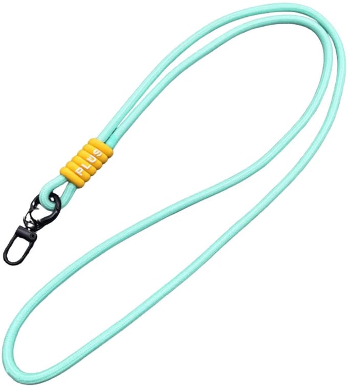 Travel Cords - Keycord Turquoise Geel - Stevig & Stijlvol