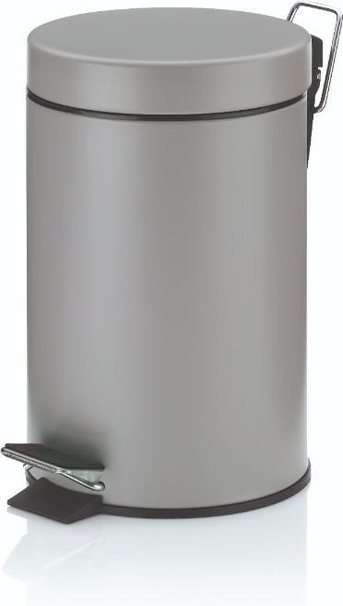 Pedaal Afvalemmer Monaco - 3 l - Grijs - Kela