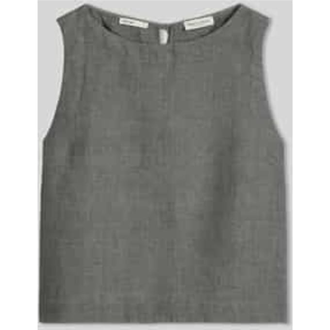 regular fit blousetop van puur linnen
