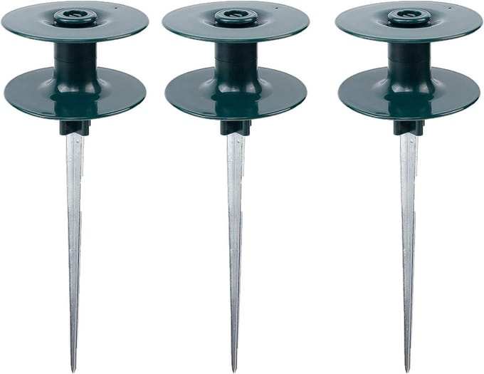 Slanggeleider Set - Hose Guide - Tuinonderhoud Vereenvoudigen - Met Pulley Structuur - 3 Stuks - Donkergroen