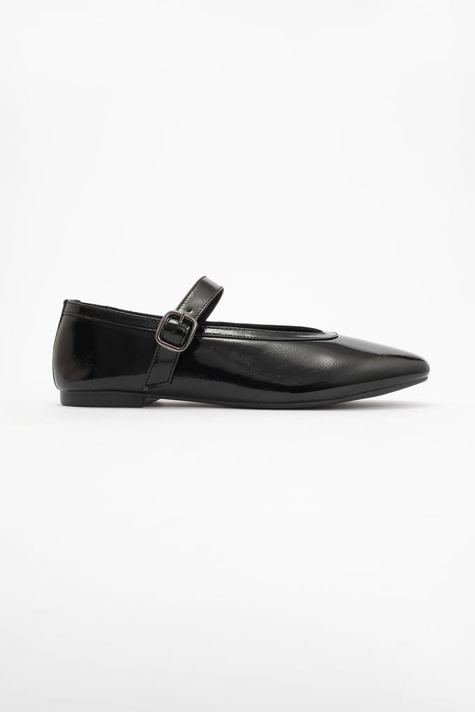 Matilda Leren Mary Jane Platte Schoenen