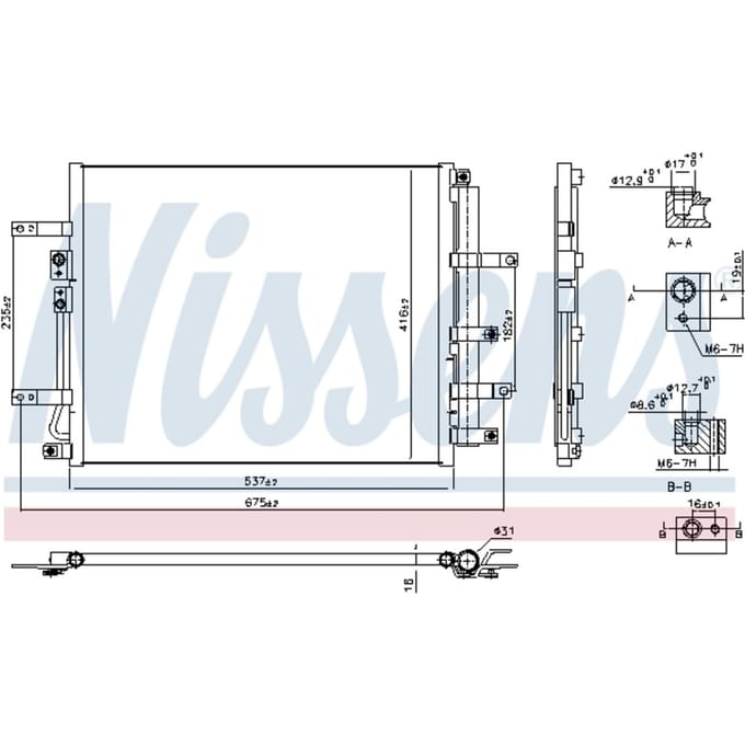 Condensator, airconditioning NISSENS 940832