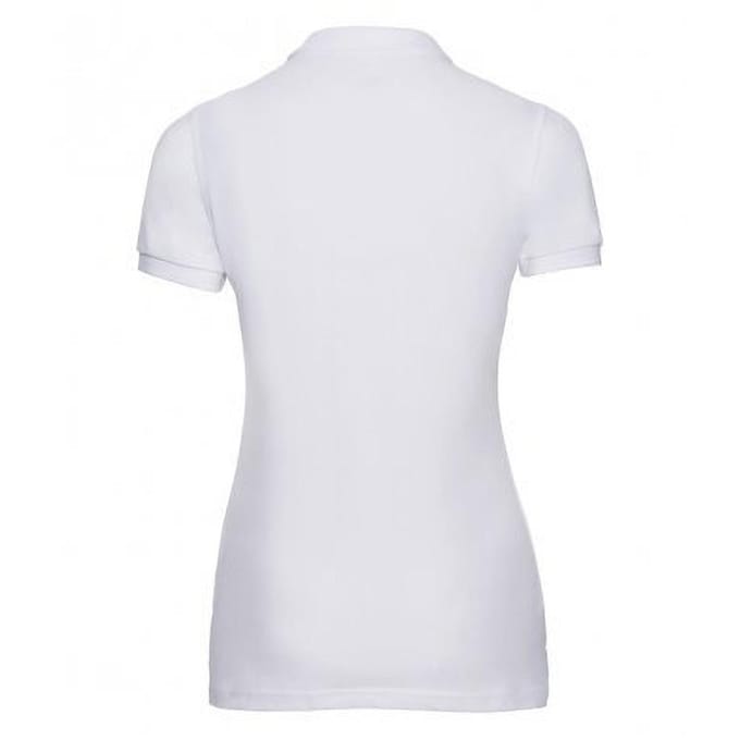 Russell Dames/dames Stretch Short Sleeve Polo Shirt (Wit)
