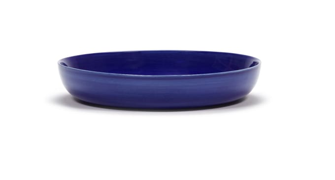Serax Feast Diep Bord - Set - blauw/stripes wit