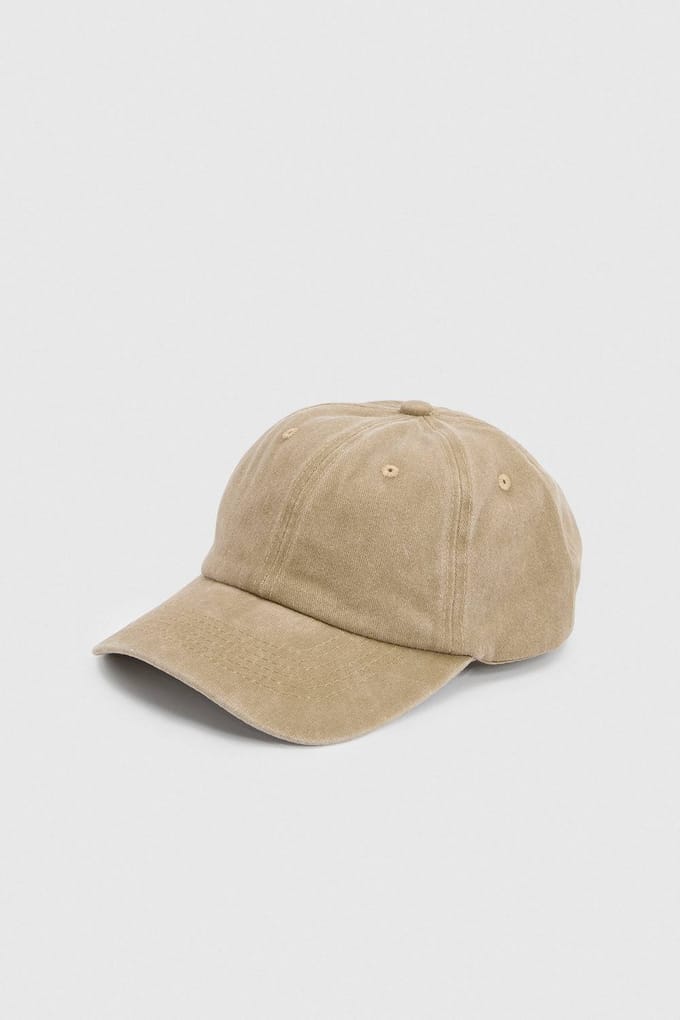 boohoo Dames Beige Gewassen Baseball Cap