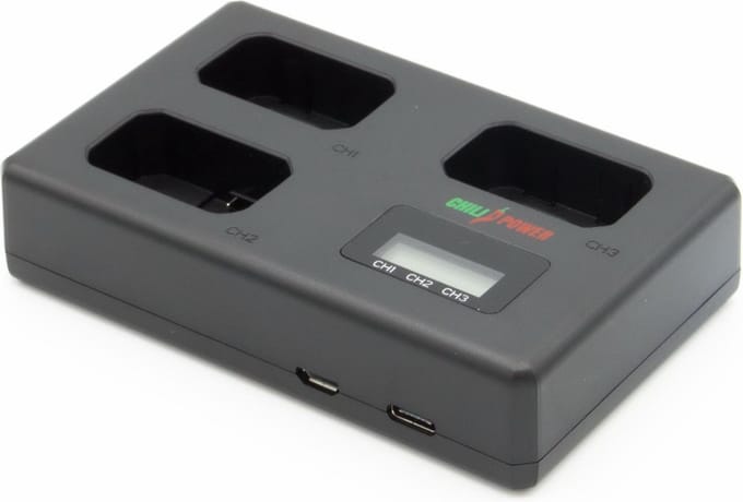 ChiliPower Sony NP-FW50 Triple Lader - Laadt 3 accu's, ook tegelijkertijd
