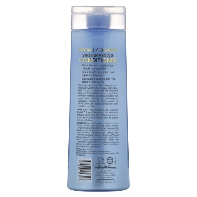 Giovanni Cosmetics - Biotin & Collagen Strengthening Conditioner - 399ml