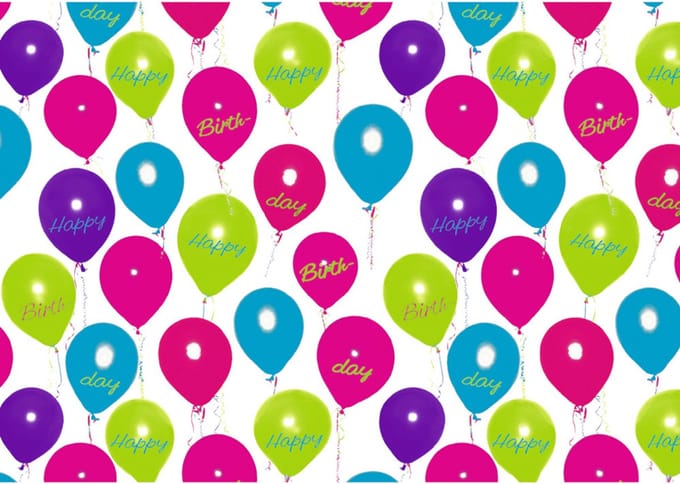 SUSY CARD cadeaupapier Happy Balloons op rol