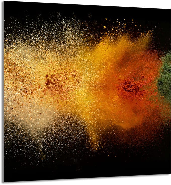 TMK ArtDeko - Snijplank Glas - 60x65 cm - Specerijen - Hittebestendig