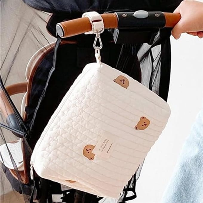 Universele kinderwagen-organizer - Draagbare luiertas en opbergtas voor baby's met ritssluiting