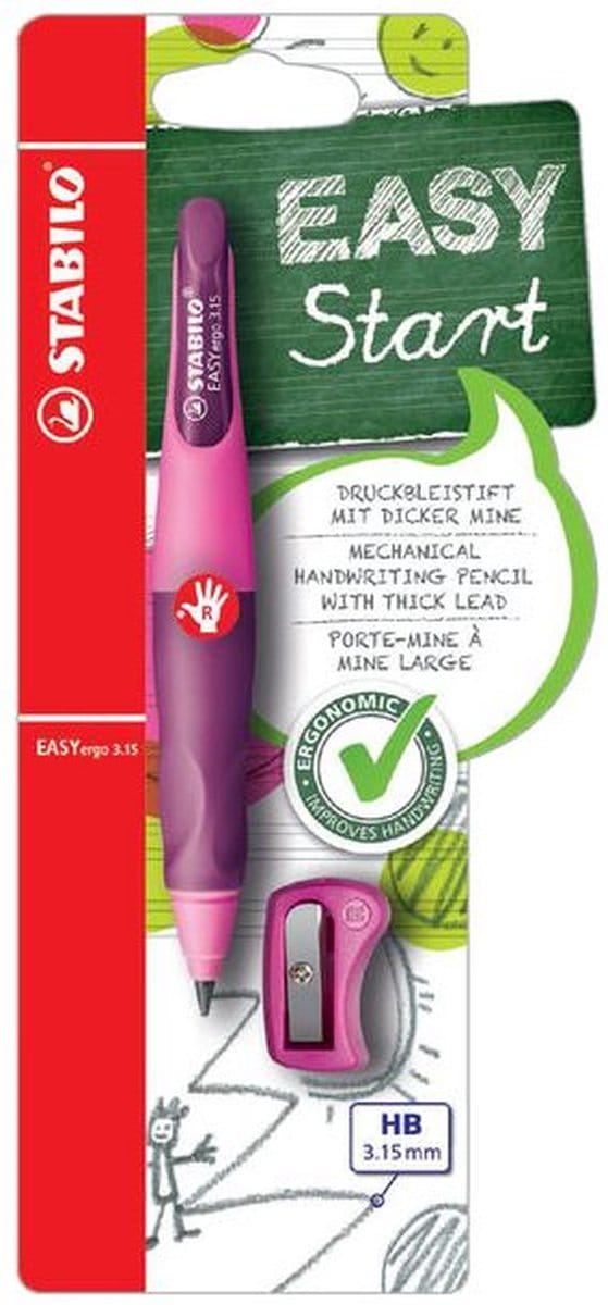 Vulpotlood stabilo easyergo hb 3.15mm rechts rz/li | 5 stuks