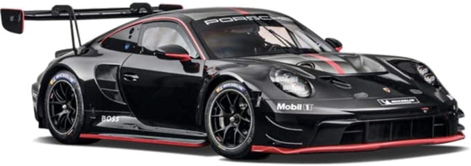 Bburago Porsche 911 - Modelauto - Schaal 1:24 - Zwart/Grijs/Rood