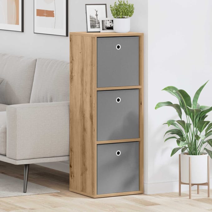 vidaXL - Dressoir - Artisan - Eiken - 35 - x - 32 - x - 99,5 - cm