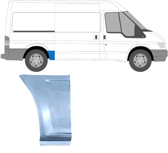 Reparatiepaneel achterspatbord voor Ford Transit 2000-2013 / Rechts