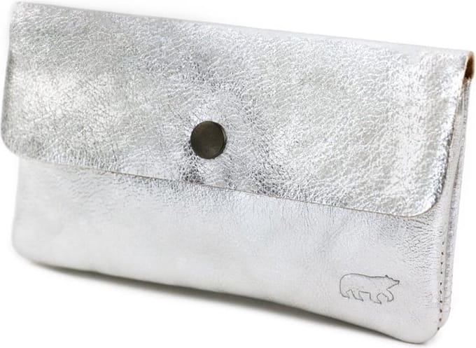 Bear Design Ivy Leren Portemonnee - Zilver