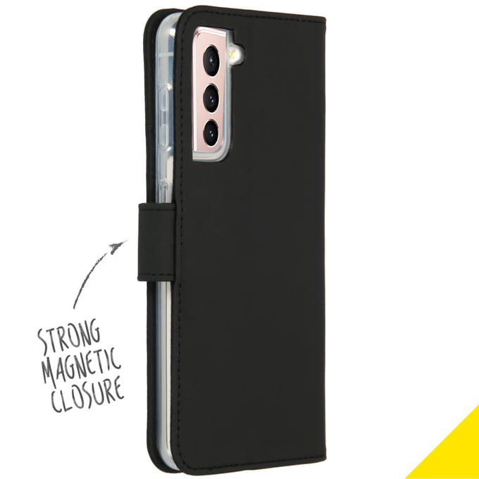 Accezz Hoesje - Geschikt voor Samsung Galaxy S21 Plus - Wallet Softcase Bookcase - Zwart
