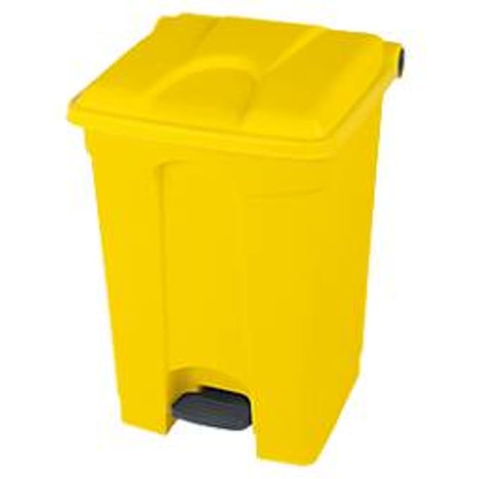 Pedaalemmer van polyetheen 70 l, geel