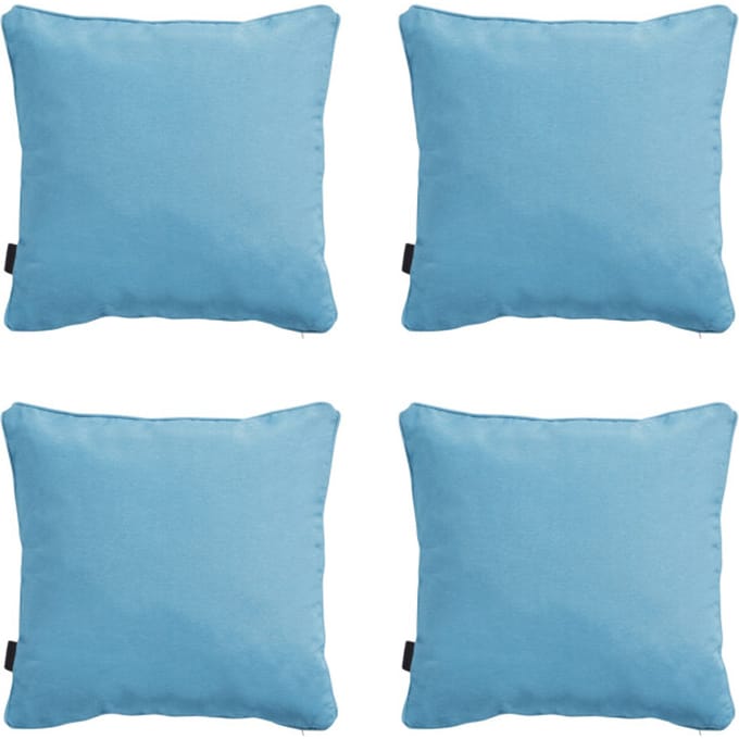 Madison - Sierkussen Panama aqua - Ca. 45x45 cm - Set van 4