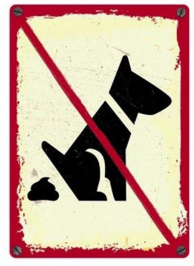 Plenty gifts waakbord blik no dogs - Default Title