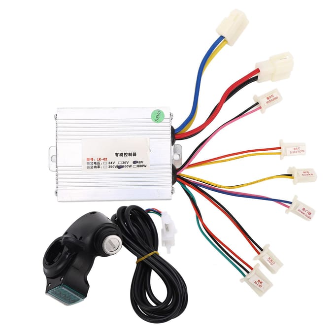 Elektrische Fiets Motor Controller Kit 350W Warmteafvoer Vermogensweergave Conversie Controller Kit white