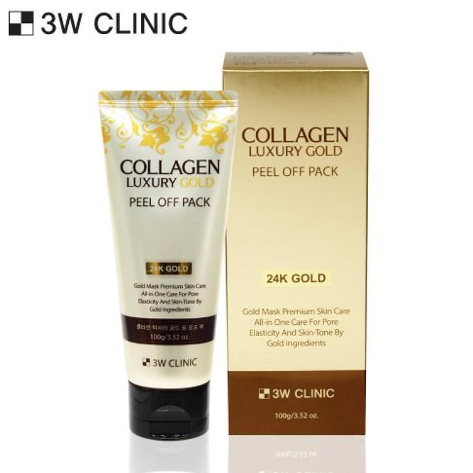 3W CLINIC Collagen Luxury Gold Peel Off Pack 100g #3pcs beige
