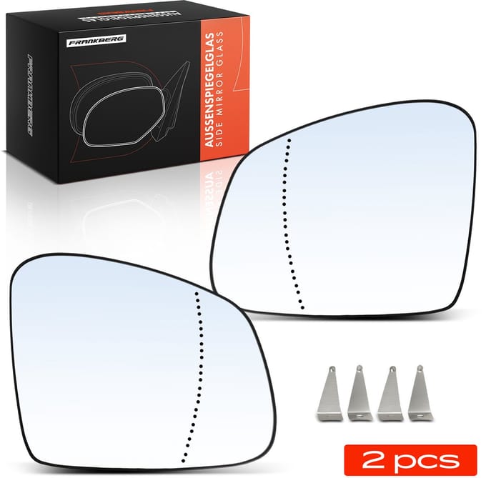 Frankberg 2x Spiegelglas Buitenspiegel Voor voor Renault