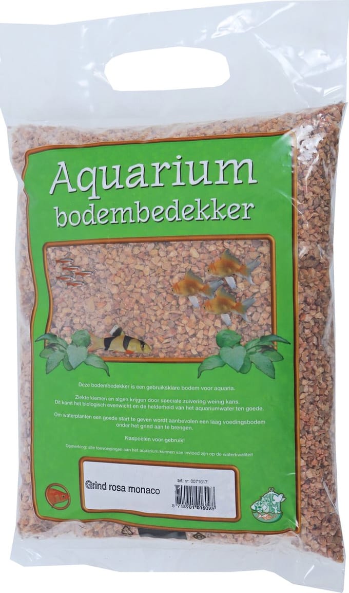 De Boon Aquarium grind Rosa Monaco | zak 8 kg | natuurlijke bodembedekker
