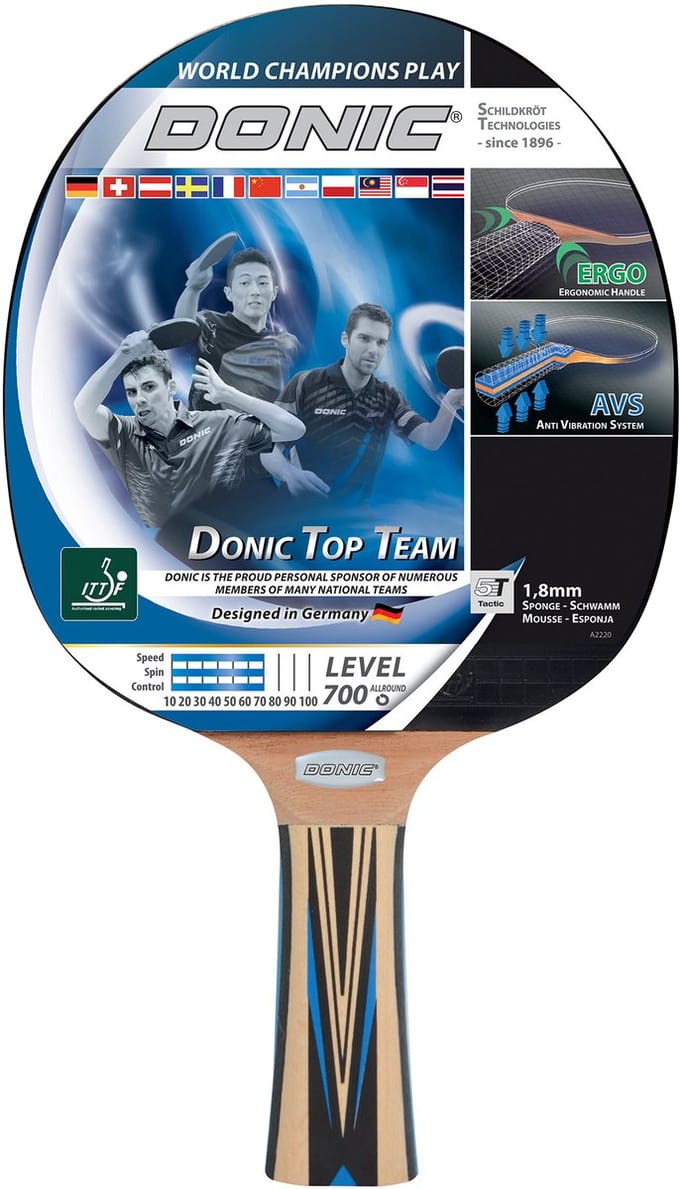 Donic Schildkröt Tafeltennisbat Top Team 700 Zwart