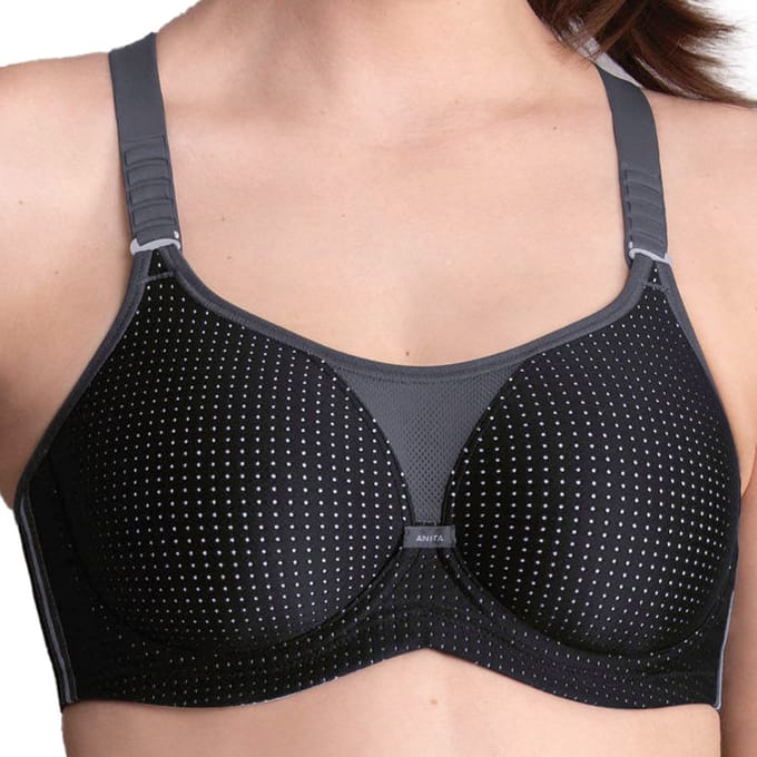 Anita - Performance WireX - Sport bh met beugel - Zwart/antraciet - 80D