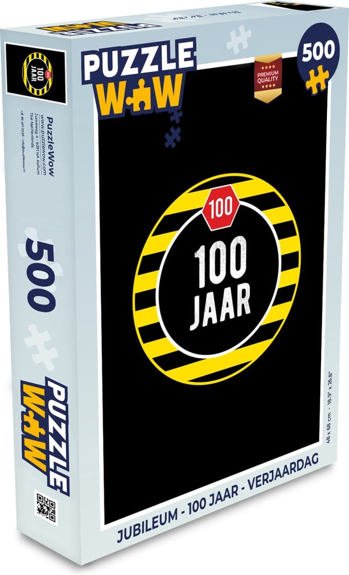Puzzel Jubileum - 100 jaar - Verjaardag - Legpuzzel - Puzzel 500 stukjes