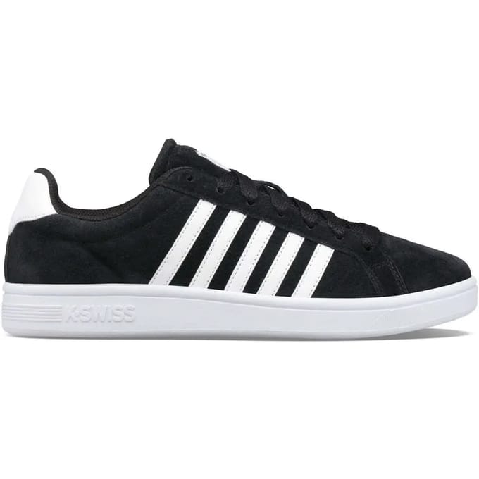 K-Swiss Heren Court Tiebreak Suede Trainers (Zwart)