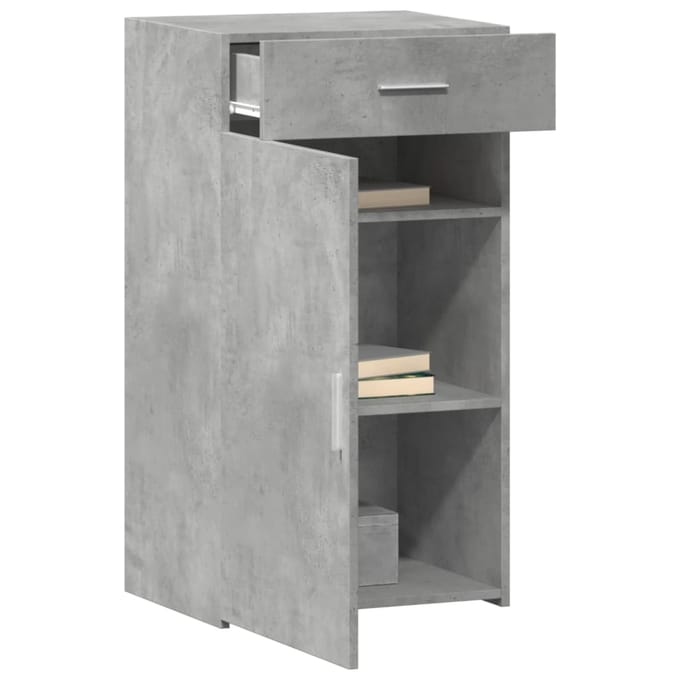vidaXL - Dressoir - 50x42,5x93 - cm - bewerkt - hout - betongrijs