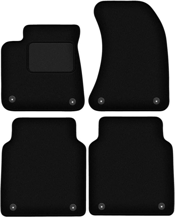 Zwarte velours vloermatten voor: Audi A8 D4 LONG (2010-2017)