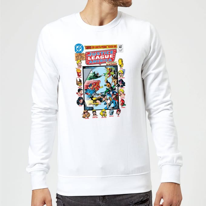 Justice League Crisis On Earth-Prime Cover Sweatshirt - White - S